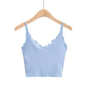 blue cami top